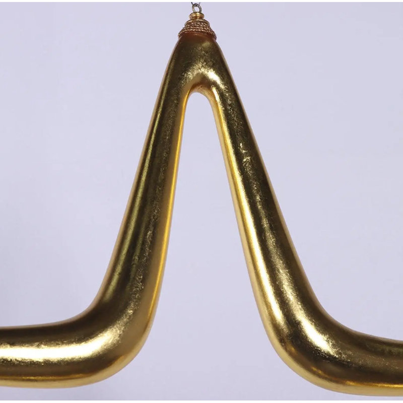 Statue suspendue étoile de Noël dorée