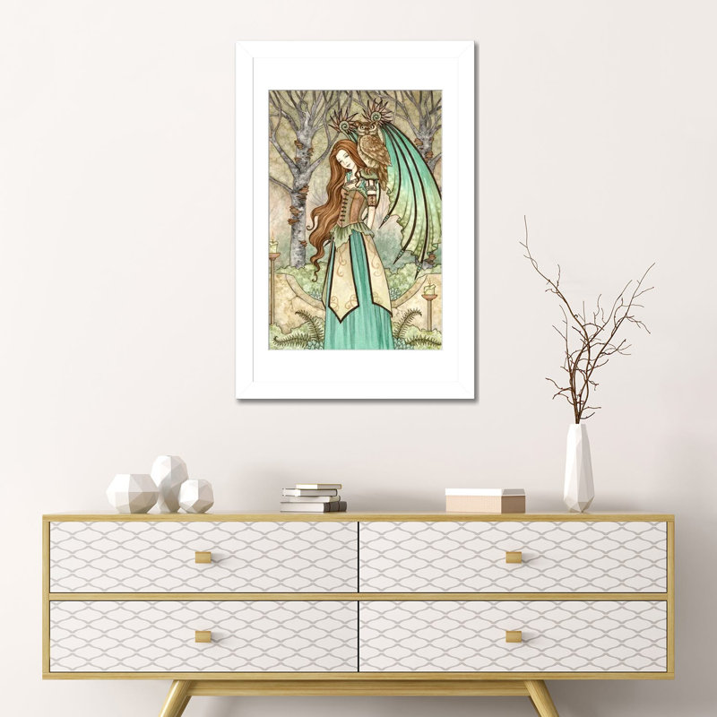 Garden Of Wisdom, 24" H x 16" W x 1" D, White, White Open Corner Framed Paper