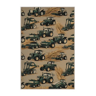 Tapis beige lavable à la machine