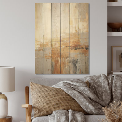 Prairies majestueuses prairies I - prairies, art sur bois de pin naturel