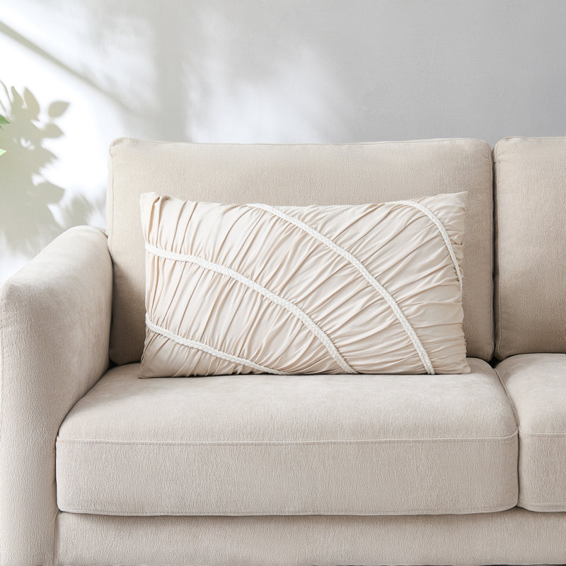 Flora Flow Cotton Pillow Cover Cream