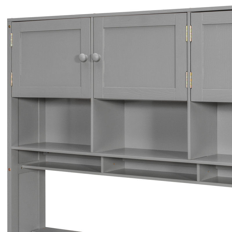 Lit plateforme multifonctionnel en bois avec rangement, conception moderne peu encombrante