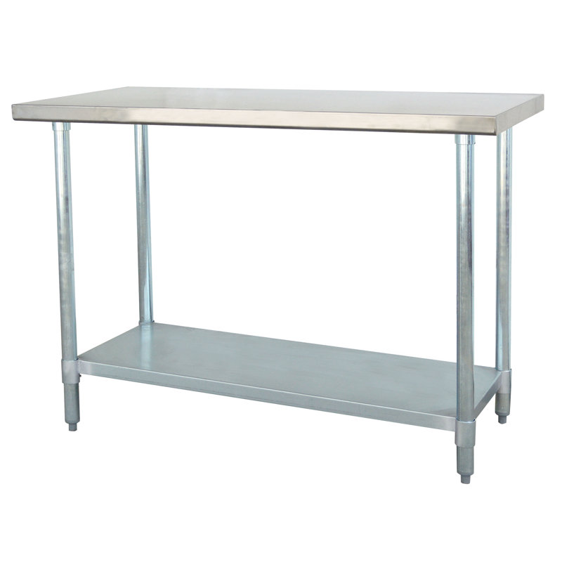 Steel Top Workbench, 35" H x 60" L x 24" W, Begie/Sliver