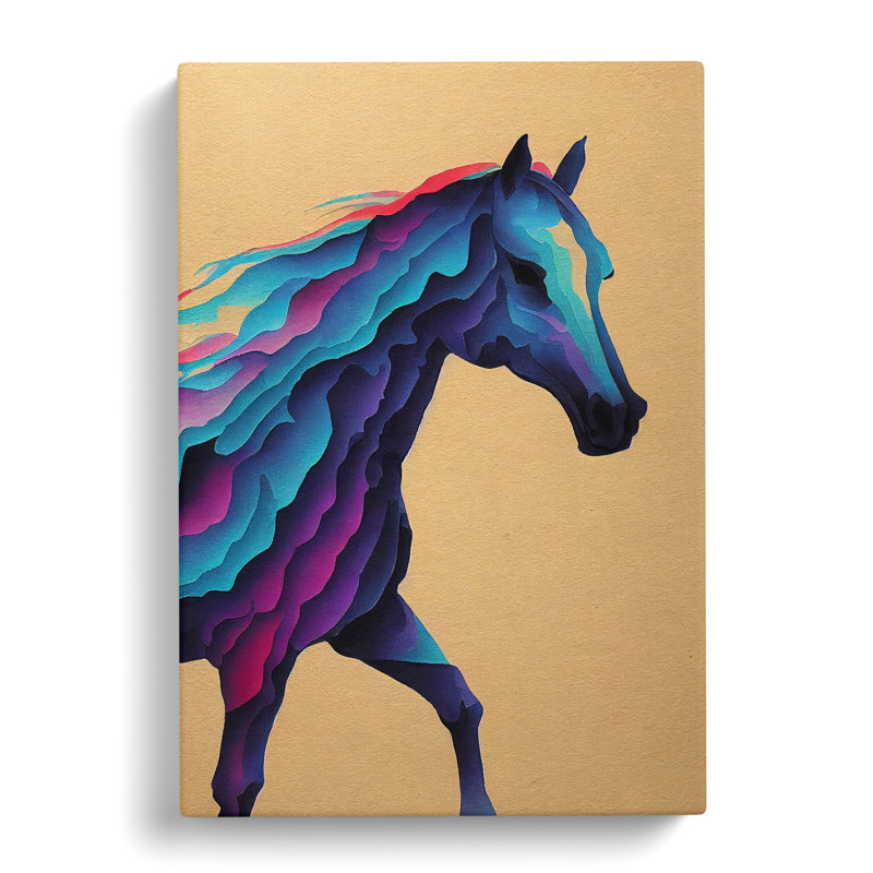 XC1022-1599X Colourful Horse No.5 Abstract - Wrapped Canvas Print, 50cm H x 35cm W x 3cm D