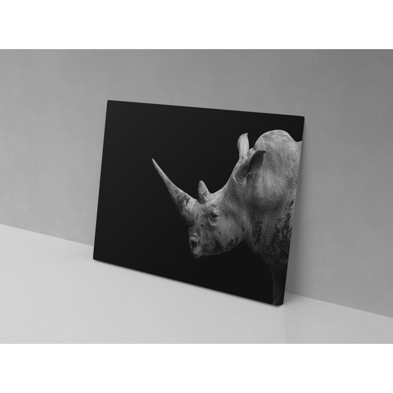 Canvas Collection Rhino - Wrapped Canvas Print, 102cm H x 153cm W x 4cm D