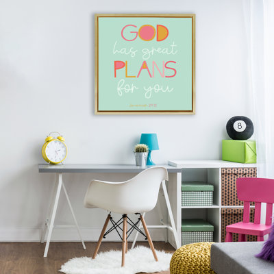 Cadre flottant «Green God plans for you», conception par SD Graphics Studio
