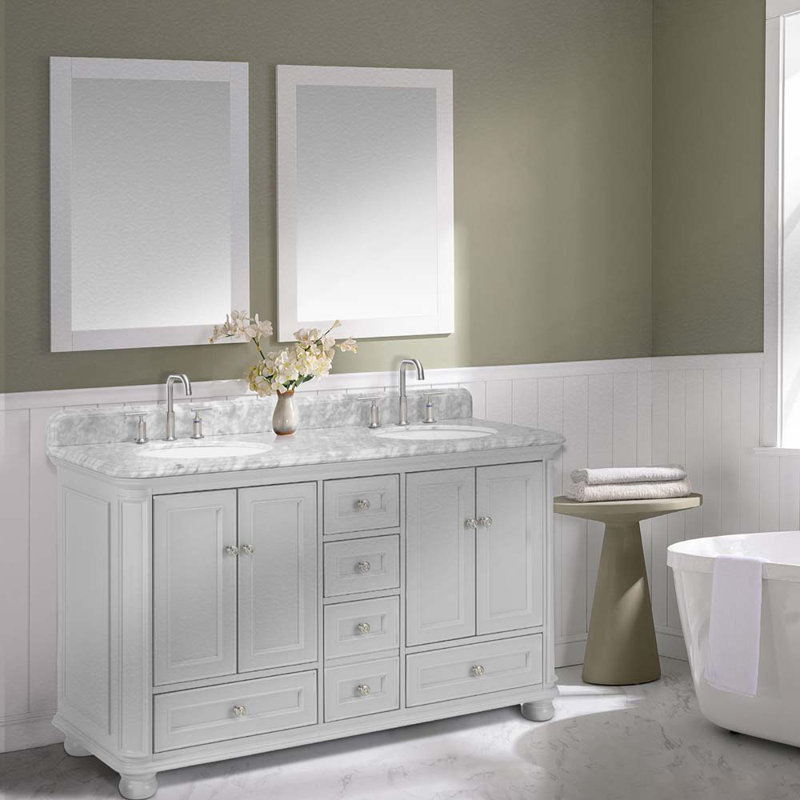 Ensemble de meuble-lavabo simple 60 po avec plateau Sabela