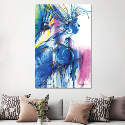Blue Woman by Kathy Morton Stanion - Wrapped Canvas Gallery-Wrapped Canvas Giclée