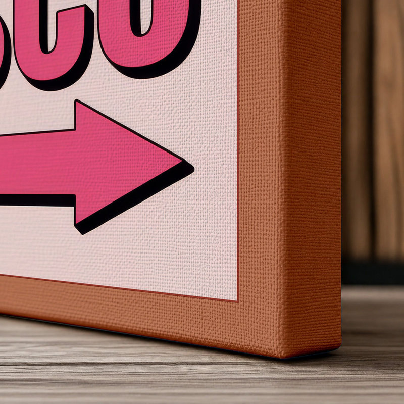 To the Disco Retro - Wrapped Canvas, 24x16 - 61.0 x 40.6 cm, Terracotta Border