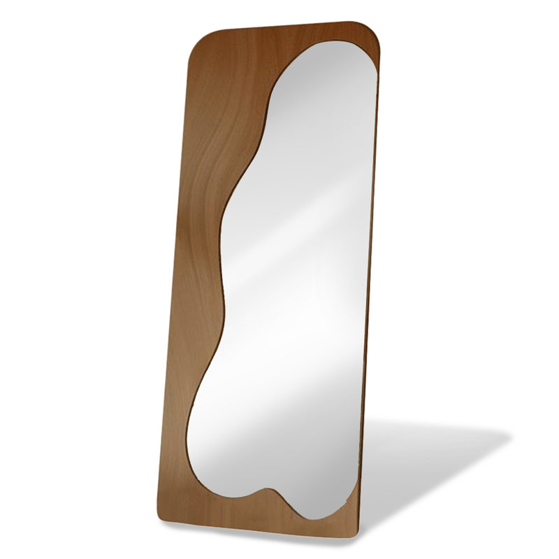 High-Definition Wall-Mounted Full-Body Mirror In The Minimalist Style Of Wood, 74.8” x 35.43”