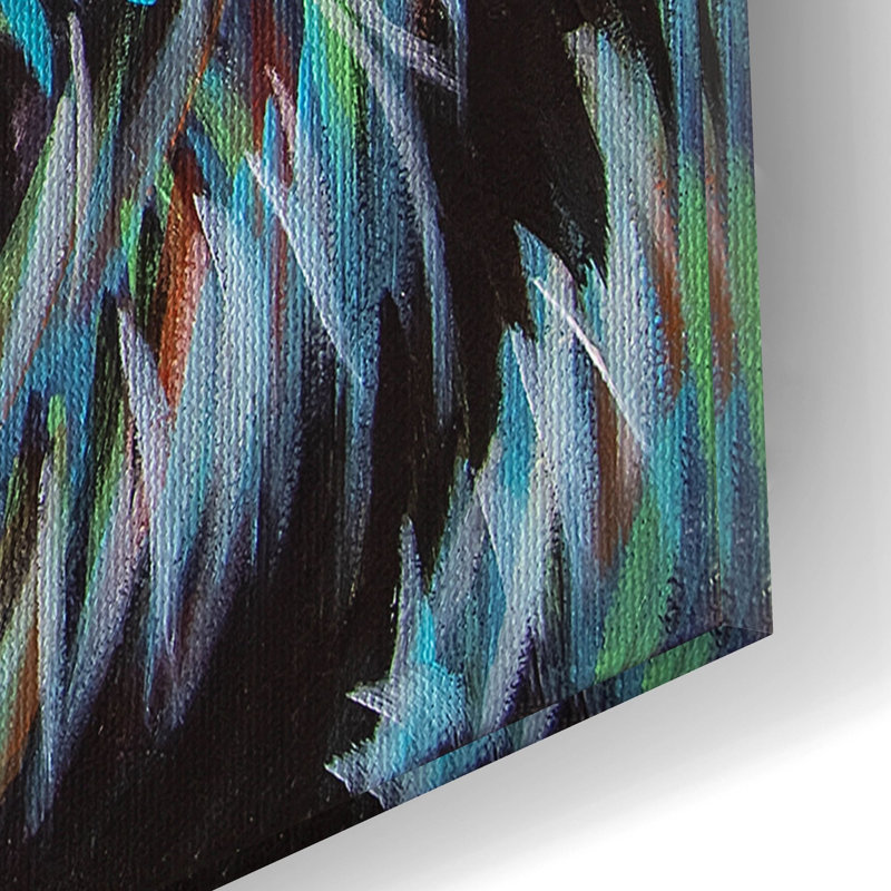 Art mural en verre «Rottweiler» par Carolee Vitaletti, H 12 po x l 12 po x P 0,13 po