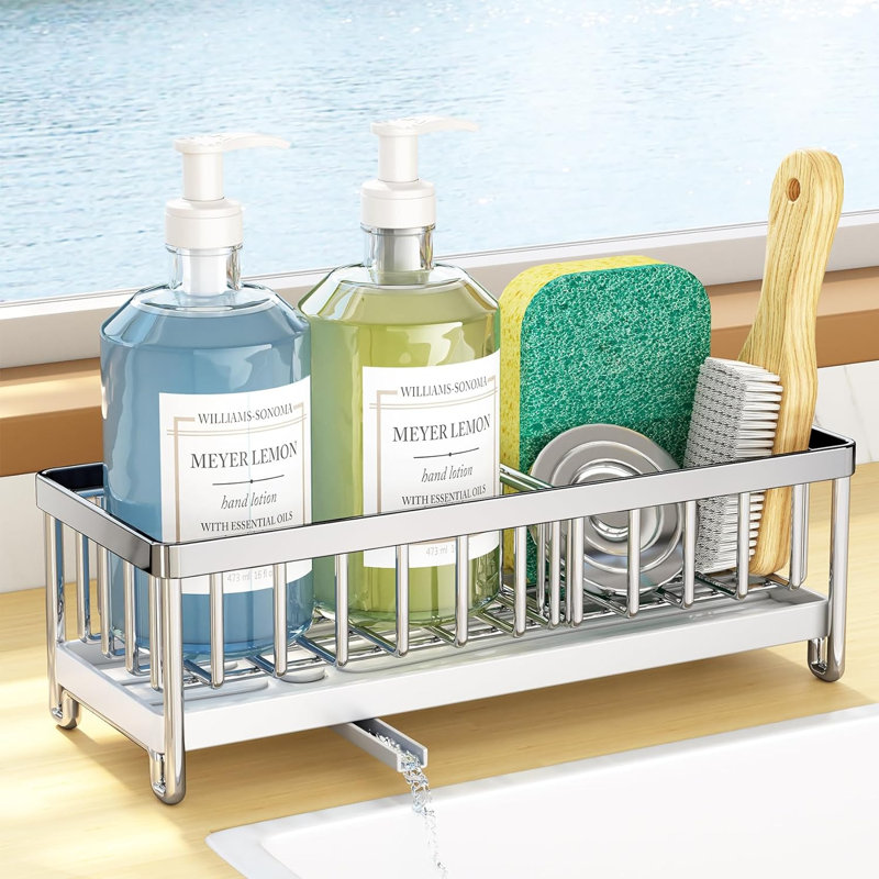Stainless Steel Sink Caddy, Silver