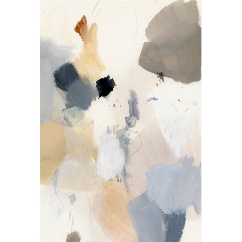 «Faseeh Neutral Scrawl II» par Victoria Barnes, H 18 po x l 12 po, Non, Cadre flottant blanc