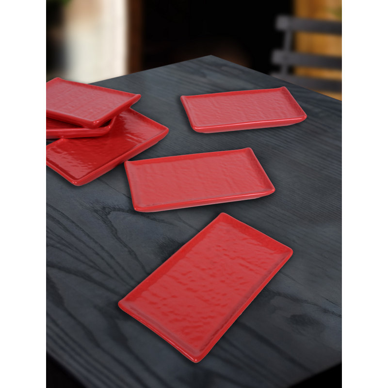 Assiette à apéritif Longinos, Rouge pâle