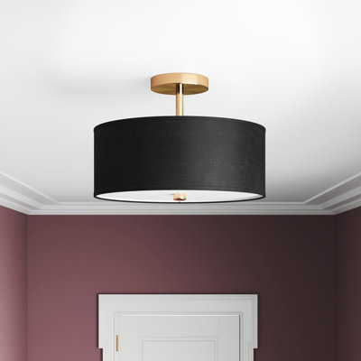 Plafonnier semi-encastré 3 lumières 14 po Tess