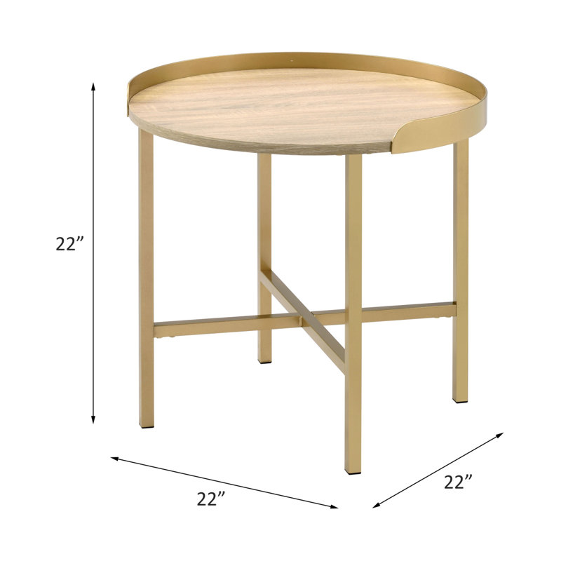 End Table, Oak Table Top