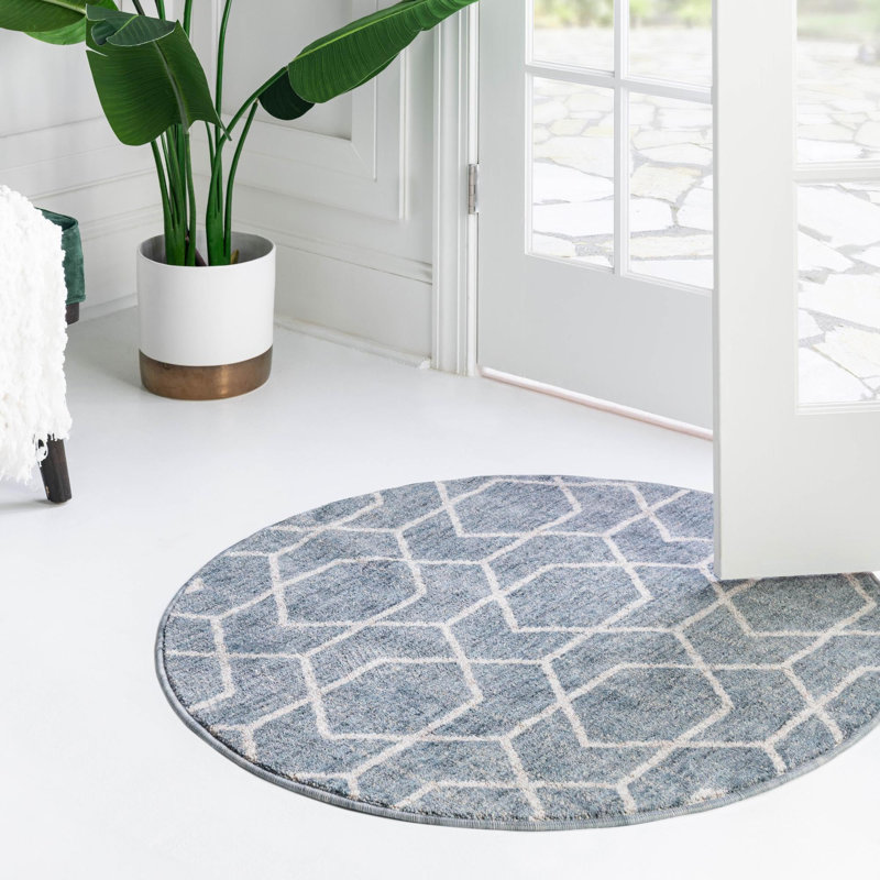 Breze Geometric Indoor Rug, Round 3'3"