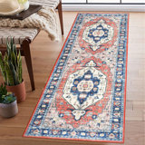 Shuvonne Washable Floral Indoor Rug