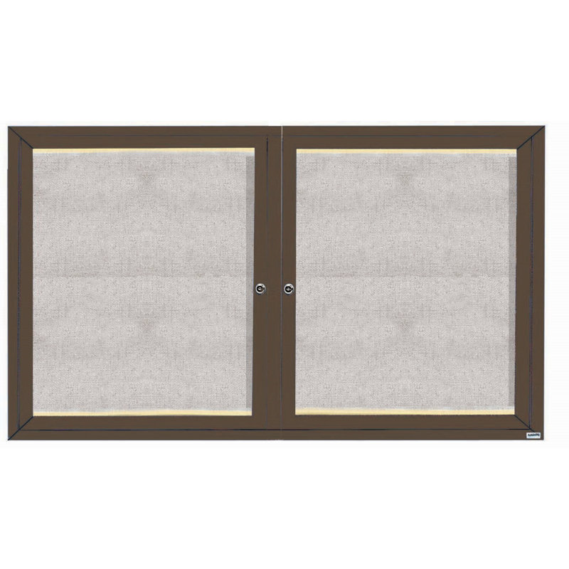 Tableau d’affichage mural fermé, H 3 po x l 5 po, Bronze anodisé