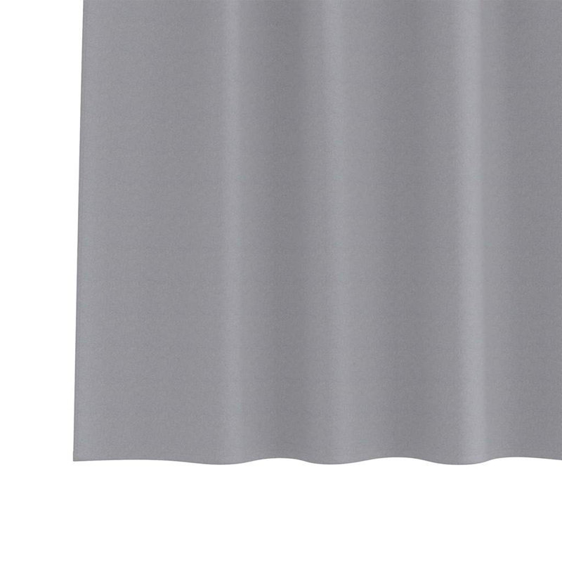 Curtains With Curtains 2 Pcs Polyester, 225cm Width x 140cm Drop, Light Grey