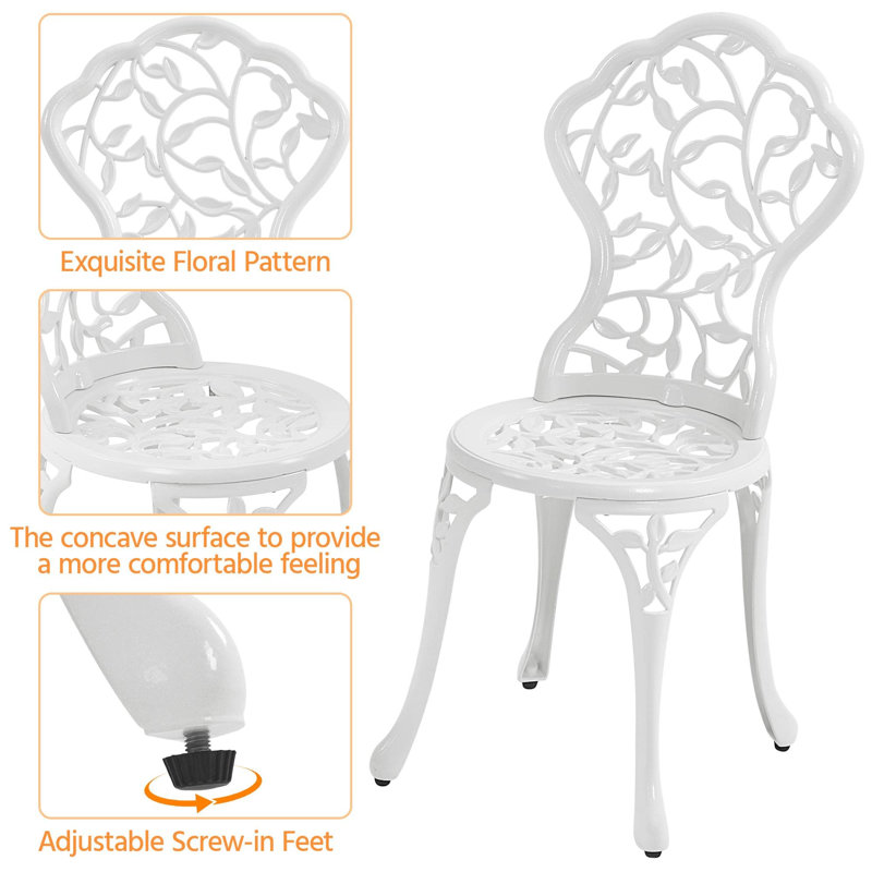 Round 3 - Piece 2 - Person Outdoor Table Set, White