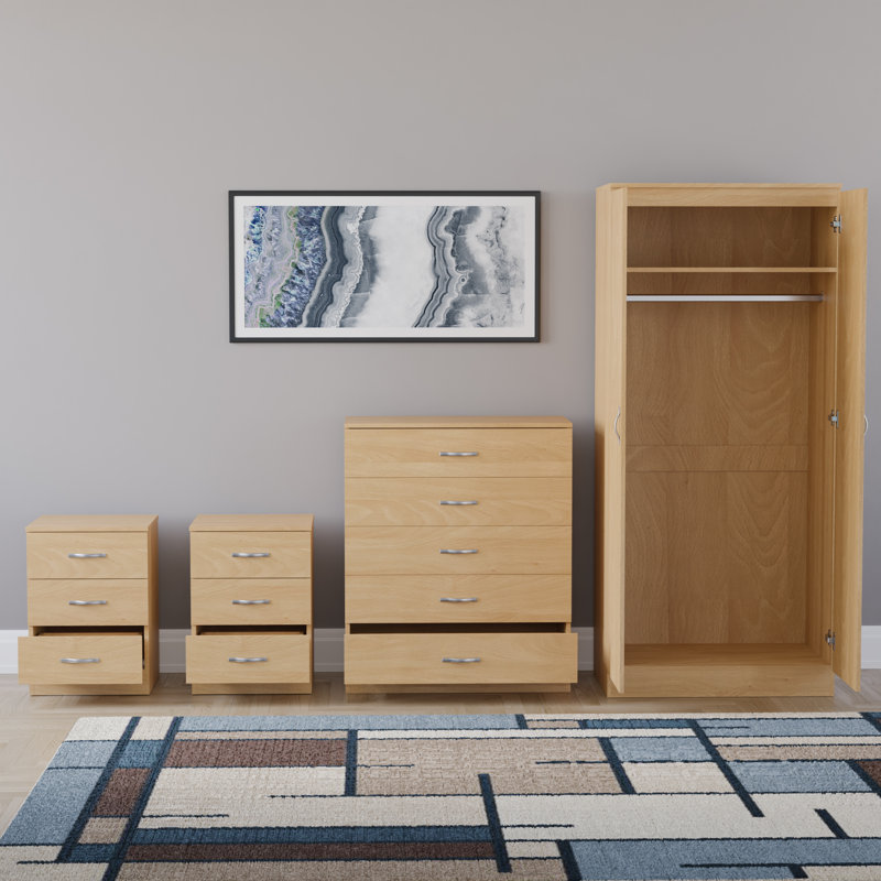 Maybery Piece Bedroom Set, Pine