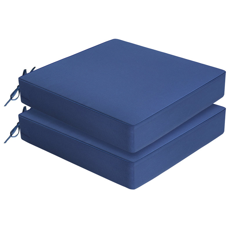Waterproof Outdoor Chair Cushions, Gray, 3.2", 19" W x 19" D