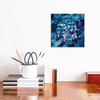 Geometric Abstract Galaxy II 1 Piece Wrapped Canvas Wall Art