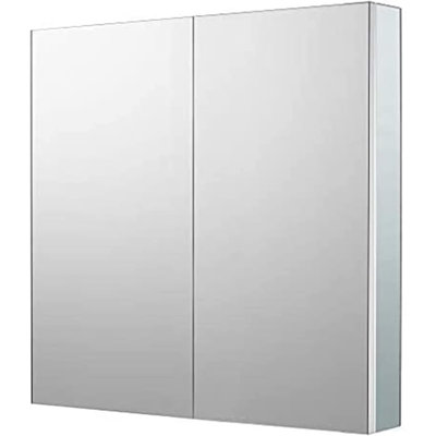  W H Surface Mount Framed Medicine Cabinet with Mirror and 2 Adjustable Shelves