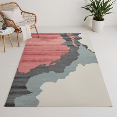 Watercolor Brown Indoor and Outdoor Area Rug