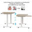 Bureau pour travailler debout électrique en L à hauteur réglable de 59 po (sans les tabourets)-674853872