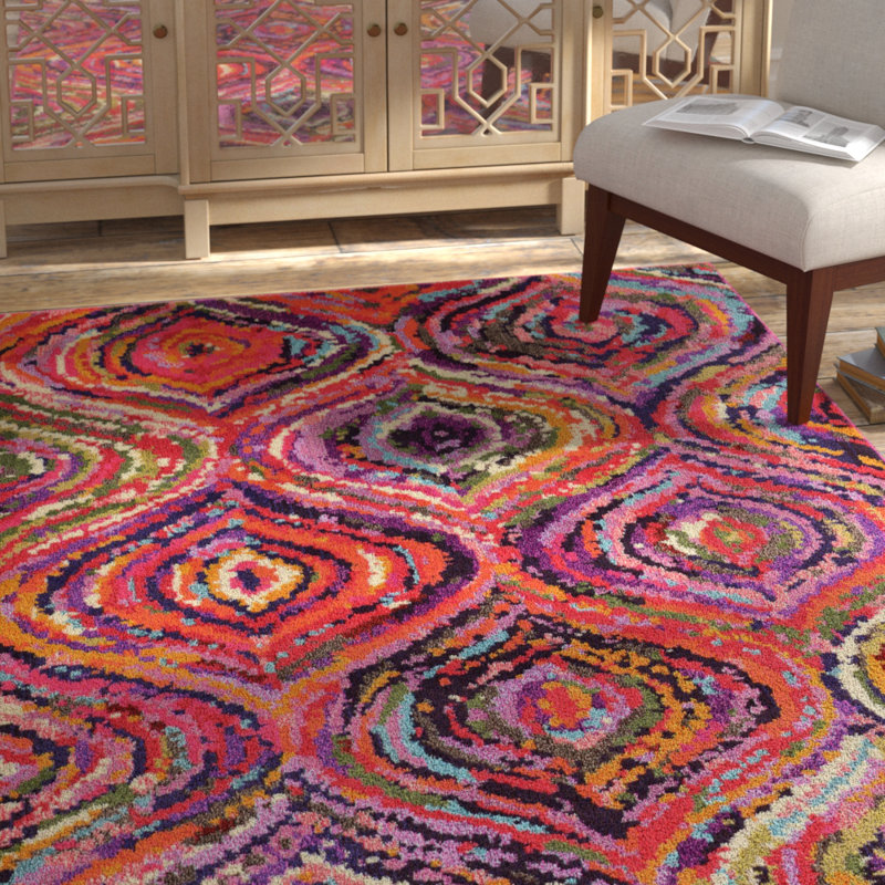Eddins Washable Ikat Indoor Rug, Rectangle 8' x 11'