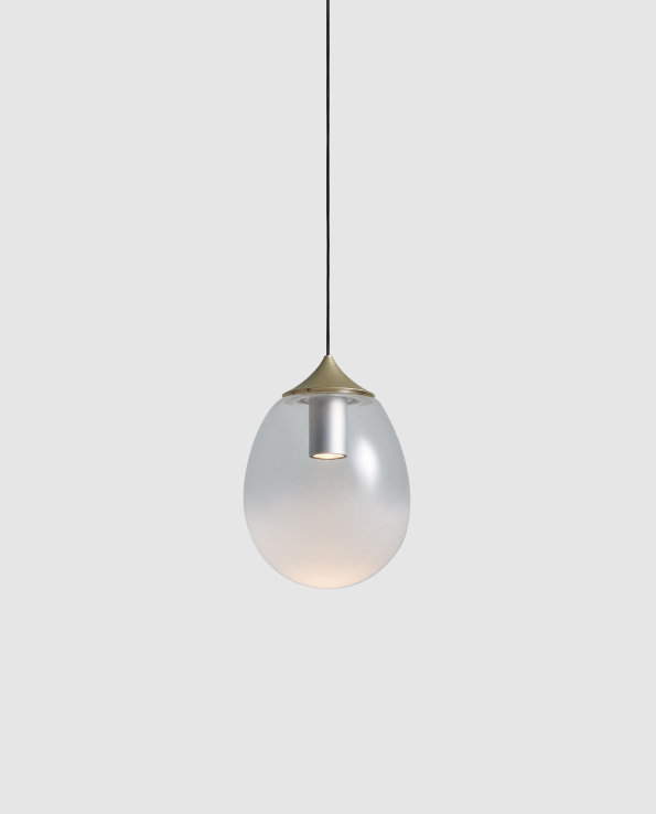 1 - Light LED Pendant, 13.7" H x 9.8" W x9.8" D, Cocoa