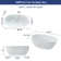 70.87" L X 32.28" W X 22.05" H Matte White Freestanding Solid Surface  Bathtub SWBT45-7132