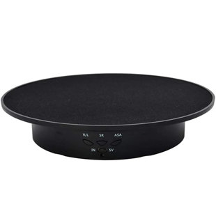 360-degree Electric Rotating Turntable, Rechargeable Low Noise Adjustable Smooth Rotation Non-slip Display Stand For Photographic Products (black, 7.8 Inches/load 17 Lb/velvet Top)