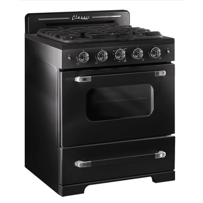 Classic Retro 30" 4 burner 3.9 cu. ft. Freestanding Gas Range with Convection Oven