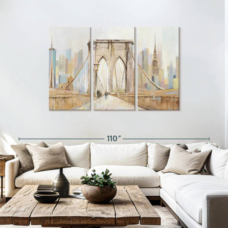 Lilie, le pont de Brooklyn, H 48 po x l 74 po