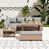 Coussin gris clair / structure brune est en rupture de stock