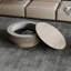 Table basse 31,5 "ronde avec rangement Table d'appoint moderne en placage de bois massif