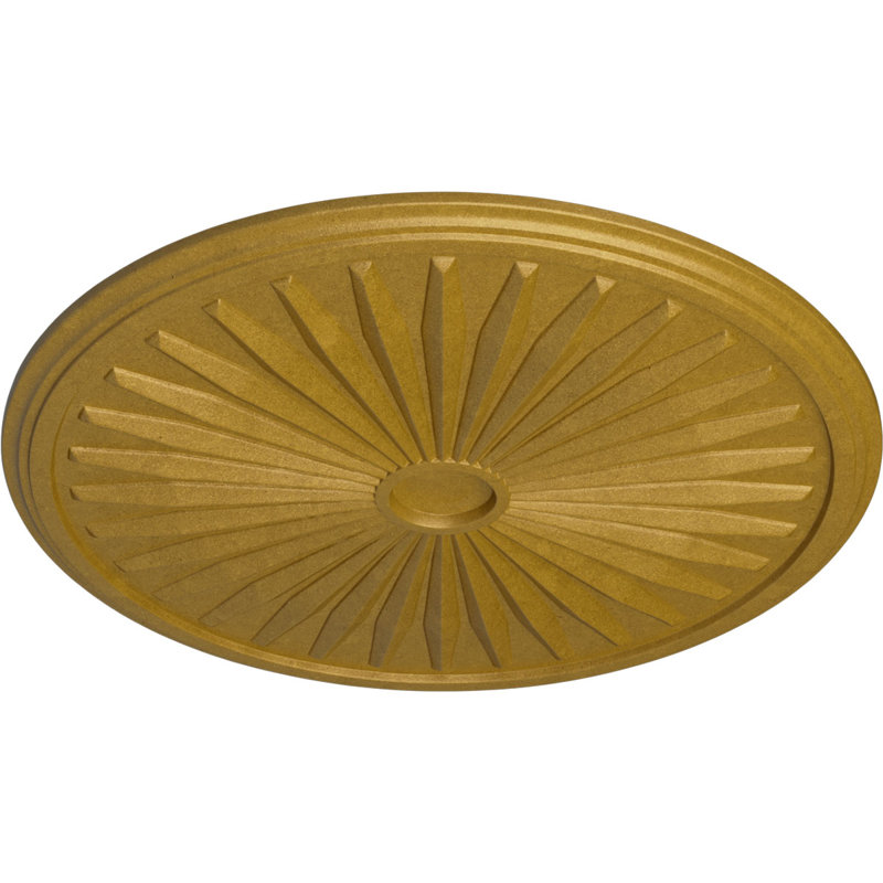 Médaillon de plafond de 33 1/8 po x 3 1/2 po x P 1 3/8 po (convient aux auvents jusqu'à 5 po), Or des pharaons
