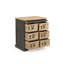 Modern Vintage 6 Drawer Chest Of Drawers Numbered Apothecary Style Solid Mango Wood Side Table