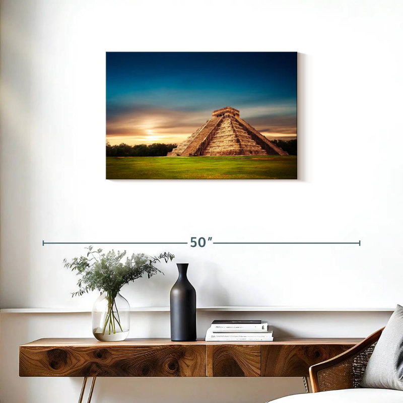 Adella Chichen Itza Pyramid, 20" H x 30" W