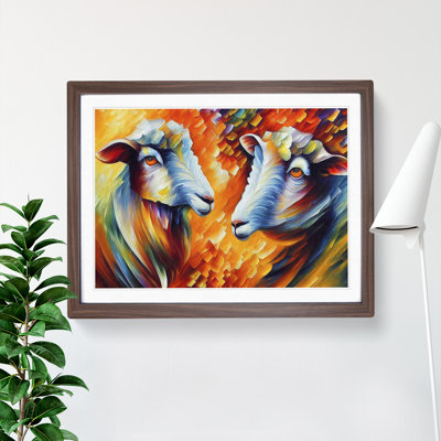 Sheep Painting Vol.1 Abstract - Framed Print