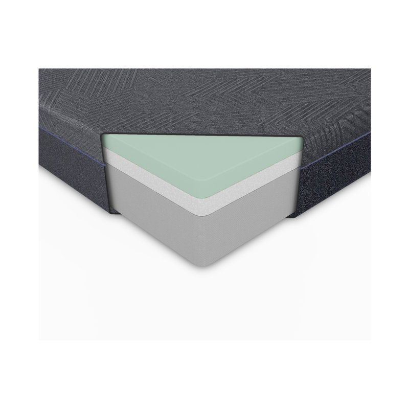 Grand matelas Bay, mousse viscoélastique gélifiée ferme au thé vert, 11 po, Grand lit
