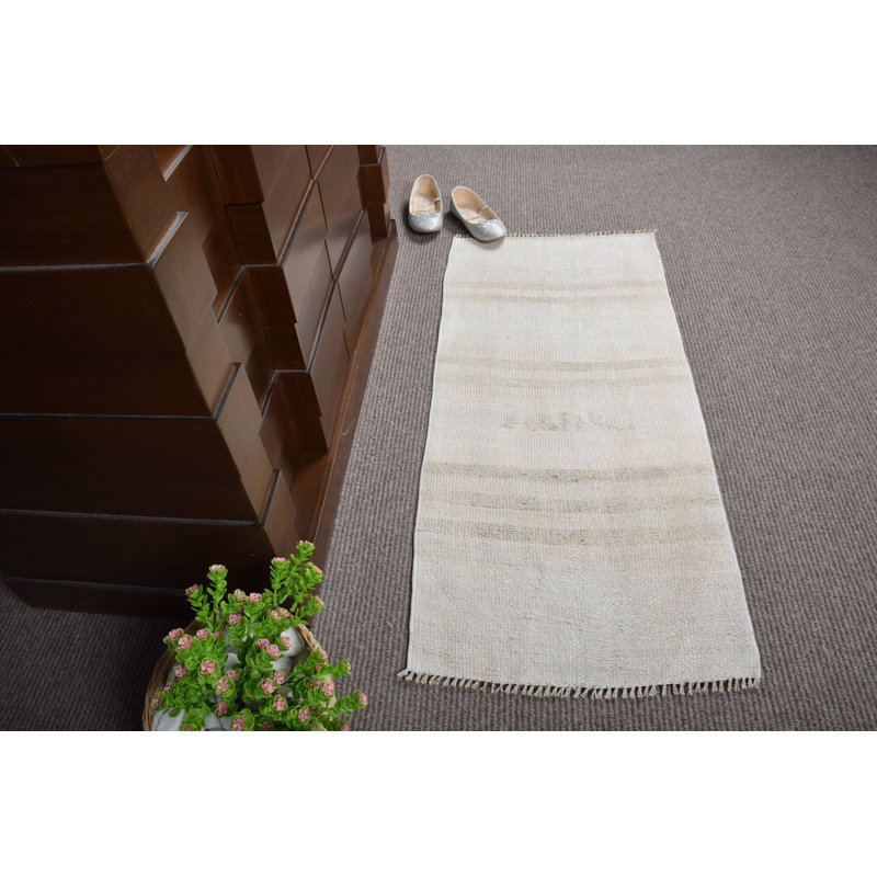 Tapis rétro en kilim à rayures Vintage