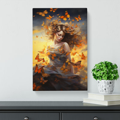Butterfly Romanticism - Wrapped Canvas