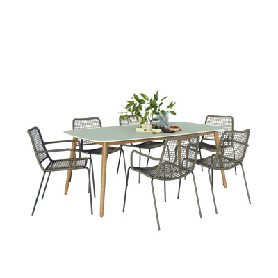 Anautica 6 - Person Patio Dining Set Rectangular Table