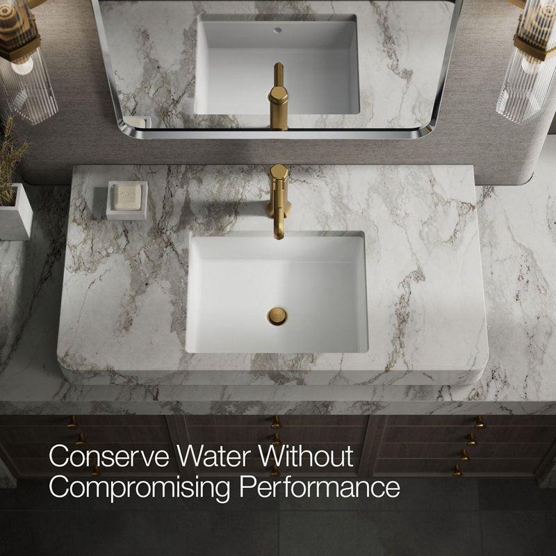 Occasion Single Hole Bathroom Faucet, Vibrant Brushed Moderne Brass