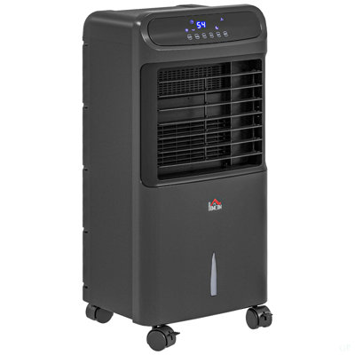 Refroidisseur d'air 32 "avec réservoir d'eau 3,2 gallons, oscillant à 60 degrés, ventilateur de glace 3-en-1, refroidisseur de marais portable avec humidificateur pour bureau à domicile, 3 modes, 3 vitesses, minuterie 12H, télécommande, noir