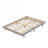Full Double Size Floating Platform Bed, Neutral Gray Particle Board Modern Frame For Bedroom